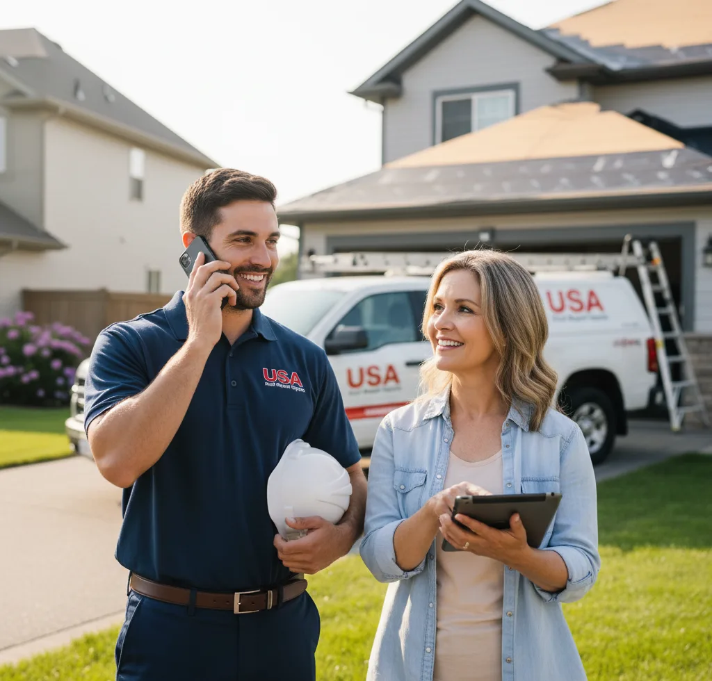 USA Roof Repair Experts customer support in Lafayette